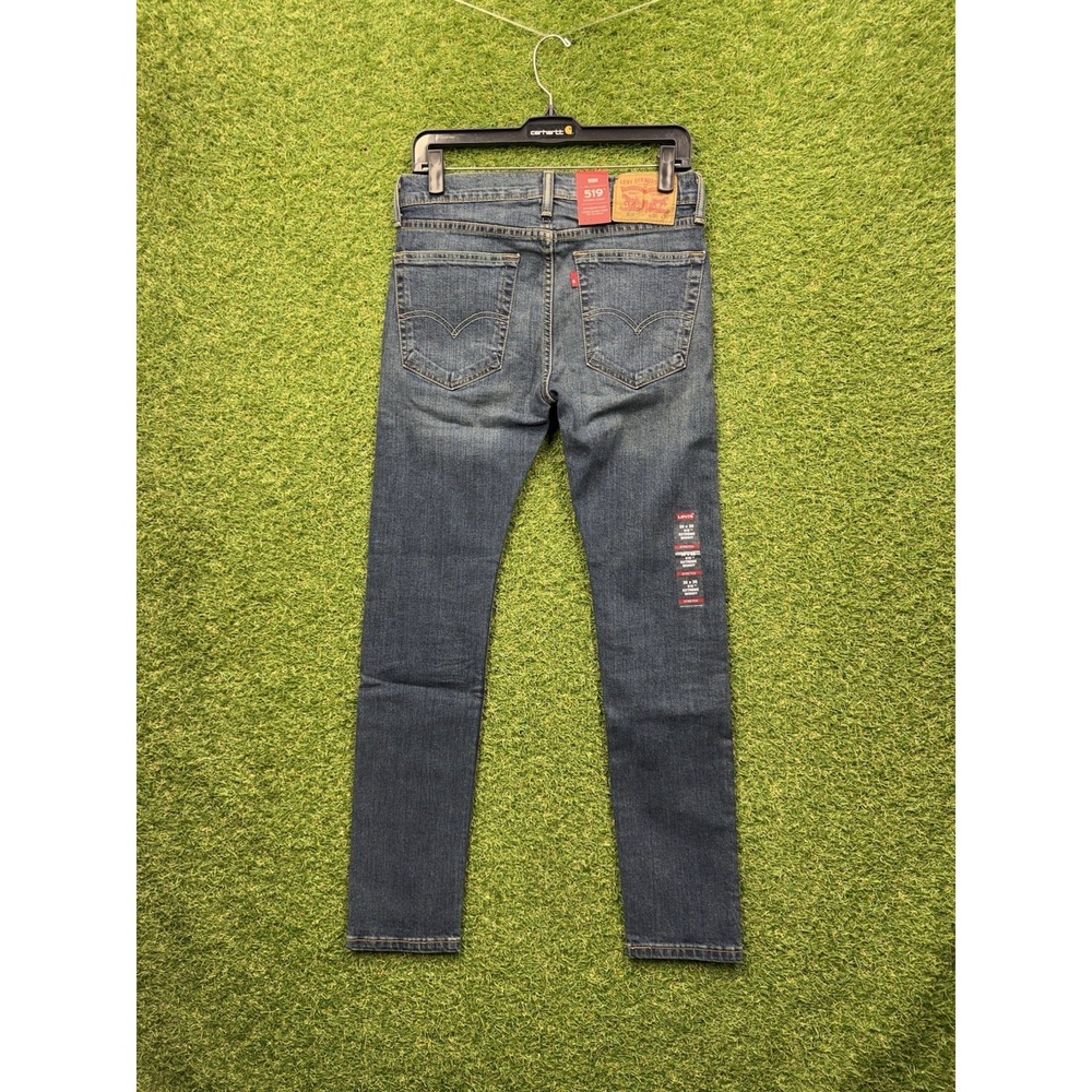 Levis 519 Jeans Mens 30x30 Extreme Skinny Stretch Sits Below Waist Dark Wash NWT